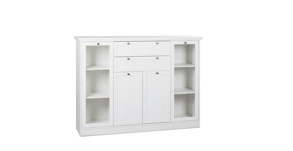 HIGHBOARD  in 160/120/40 cm  - Schwarz/Weiß, LIFESTYLE, Holzwerkstoff/Metall (160/120/40cm) - Carryhome