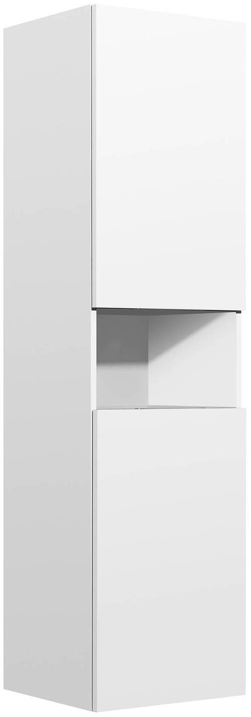 HOCHSCHRANK 45/168/40,9 cm  - Chromfarben/Weiß, Design, Glas/Holzwerkstoff (45/168/40,9cm) - Sadena