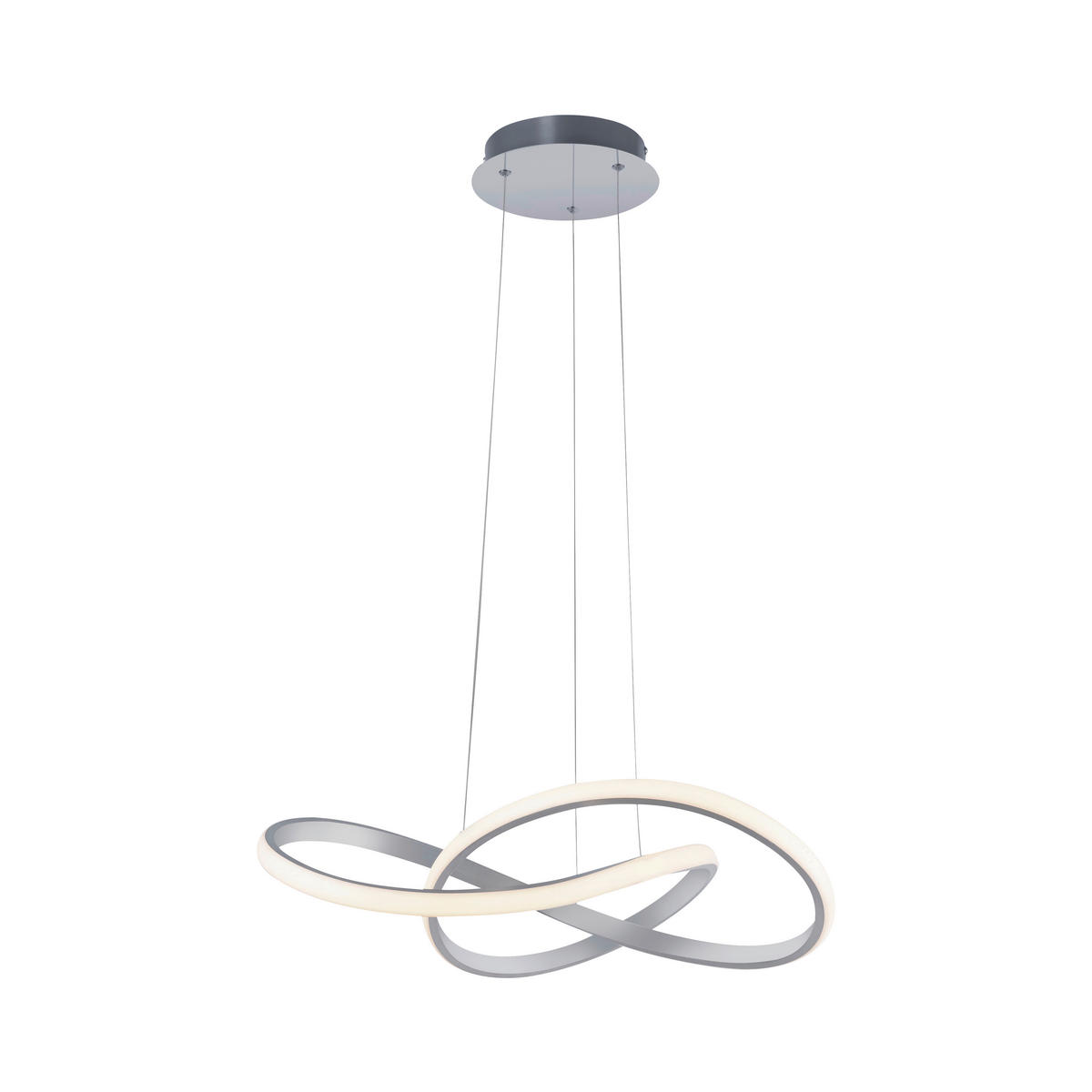LED-HÄNGELEUCHTE Maria 57/120 cm   - Alufarben, Design, Metall (57/120cm)