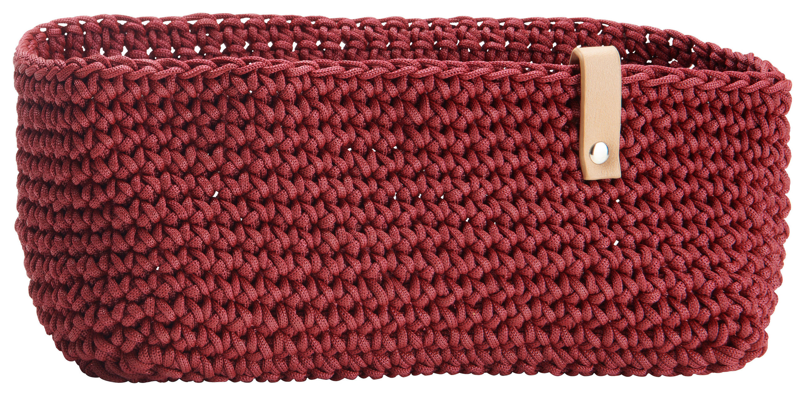 COȘ DECORATIV - roșu burgund, Basics, plastic (27/12/17cm)