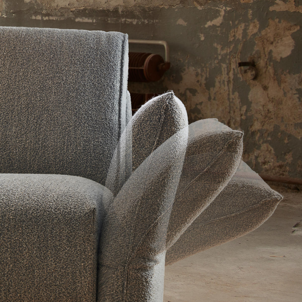 SCHLAFSOFA in Textil Dunkelbraun  - Chromfarben/Dunkelbraun, Modern, Textil/Metall (194/85/100cm) - Bali