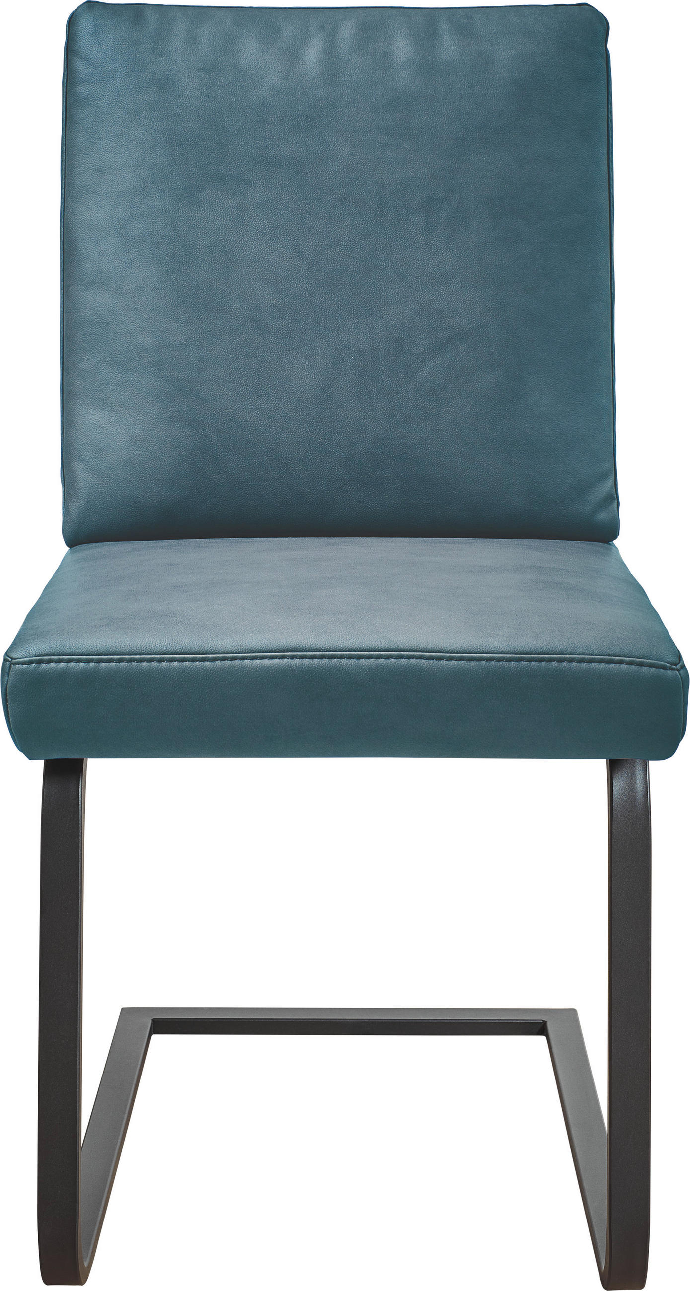 SCHWINGSTUHL  in Stahl Mikrofaser  - Graublau/Schwarz, Design, Textil/Metall (46/92/60cm) - Dieter Knoll