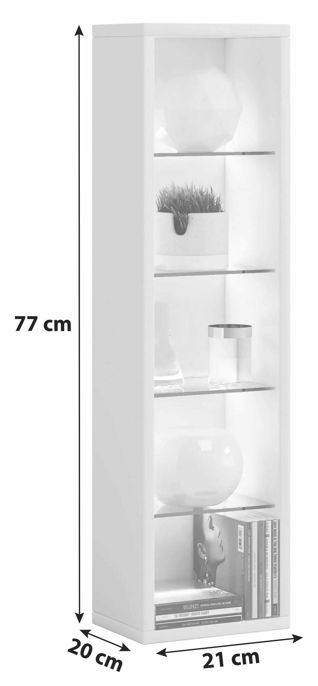 HYLLA i 21/77/14 cm vit  - vit, Basics, trämaterial/glas (21/77/14cm) - MID.YOU