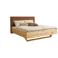 BETT 180/200 cm  in Zirbelkieferfarben, Rostfarben  - Rostfarben/Zirbelkieferfarben, Natur, Holz/Textil (180/200cm) - Valnatura