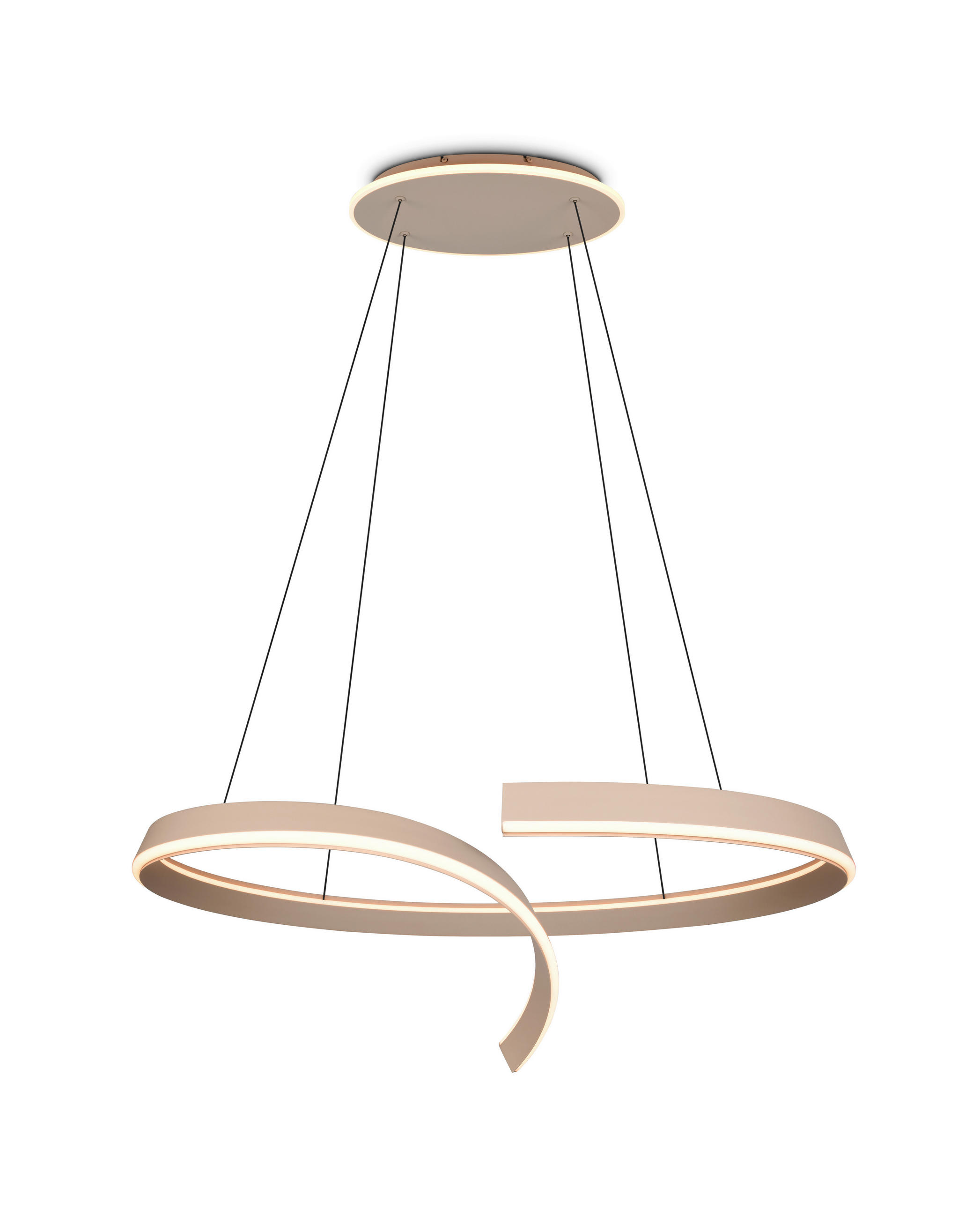 LED-HÄNGELEUCHTE CIRONDA 110/200/68 cm  - Beige, Design, Metall (110/200/68cm) - Cinque