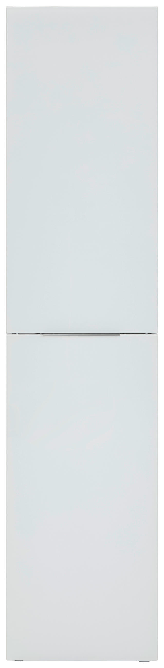 MEHRZWECKSCHRANK 45/196/40,5 cm  in Weiß  - Weiß Hochglanz/Alufarben, Design, Glas/Holzwerkstoff (45/196/40,5cm) - Voleo