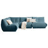 ECKSOFA in Cord Petrol  - Petrol, Trend, Textil (210/315cm) - Livetastic