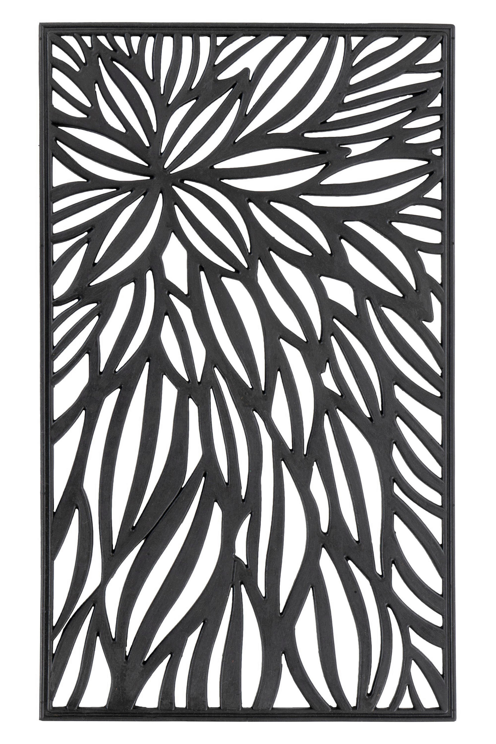 FUßMATTE 45/75 cm  - Schwarz, Basics, Kunststoff (45/75cm) - Kayoom