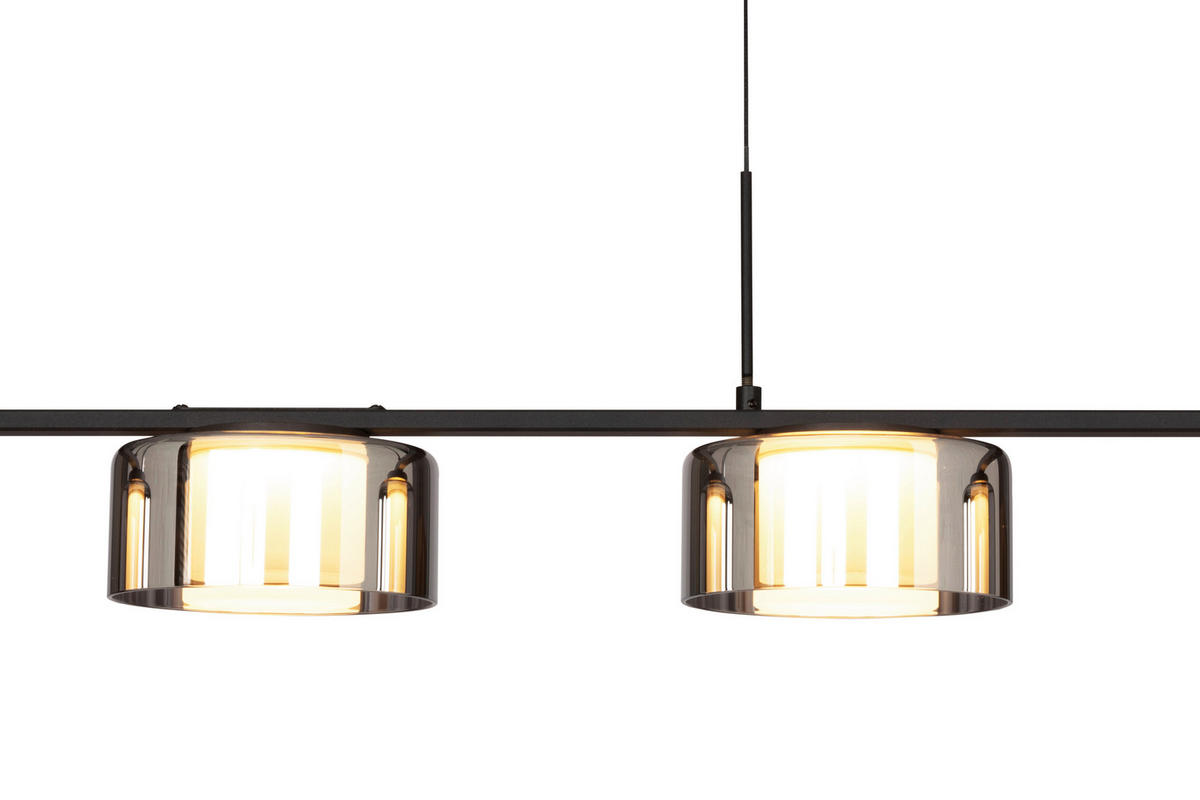 LED-HÄNGELEUCHTE Tulsa 119/15/150 cm  - Grau Hochglanz, Design, Glas/Kunststoff (119/15/150cm) - Dieter Knoll
