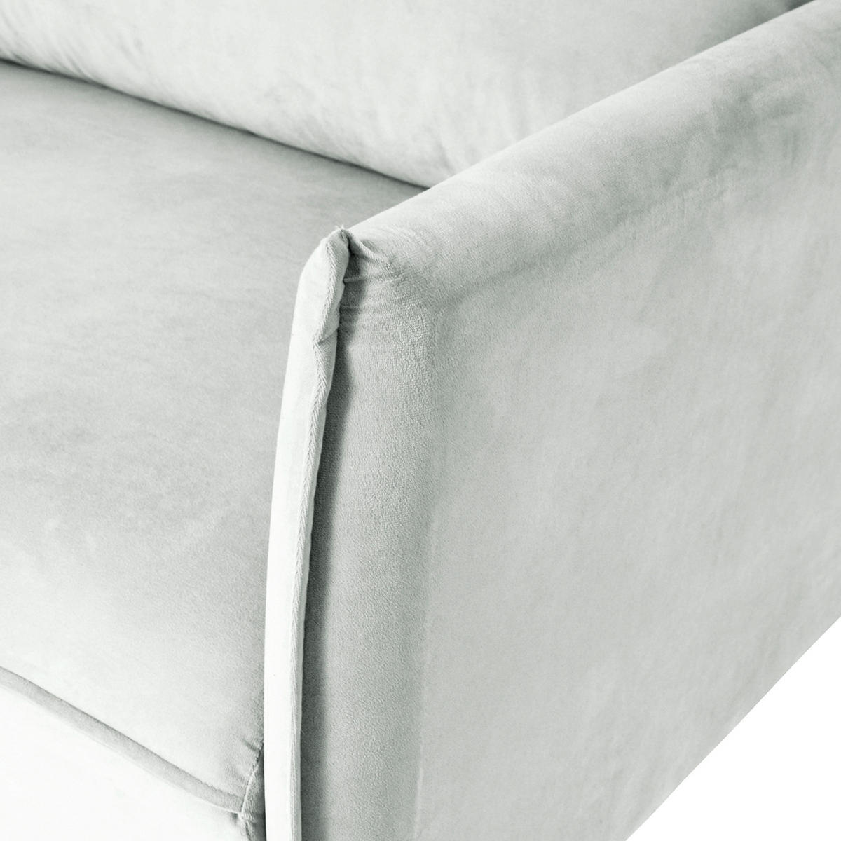 3-SITZER-SOFA JULI in Samt Dunkelblau  - Schwarz/Dunkelblau, Design, Holz/Textil (203/86/100cm) - P & B