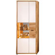 VITRINE  in Weiß, Eiche Wotan  - Anthrazit/Eiche Wotan, MODERN, Glas/Holzwerkstoff (80/204/39cm) - Xora