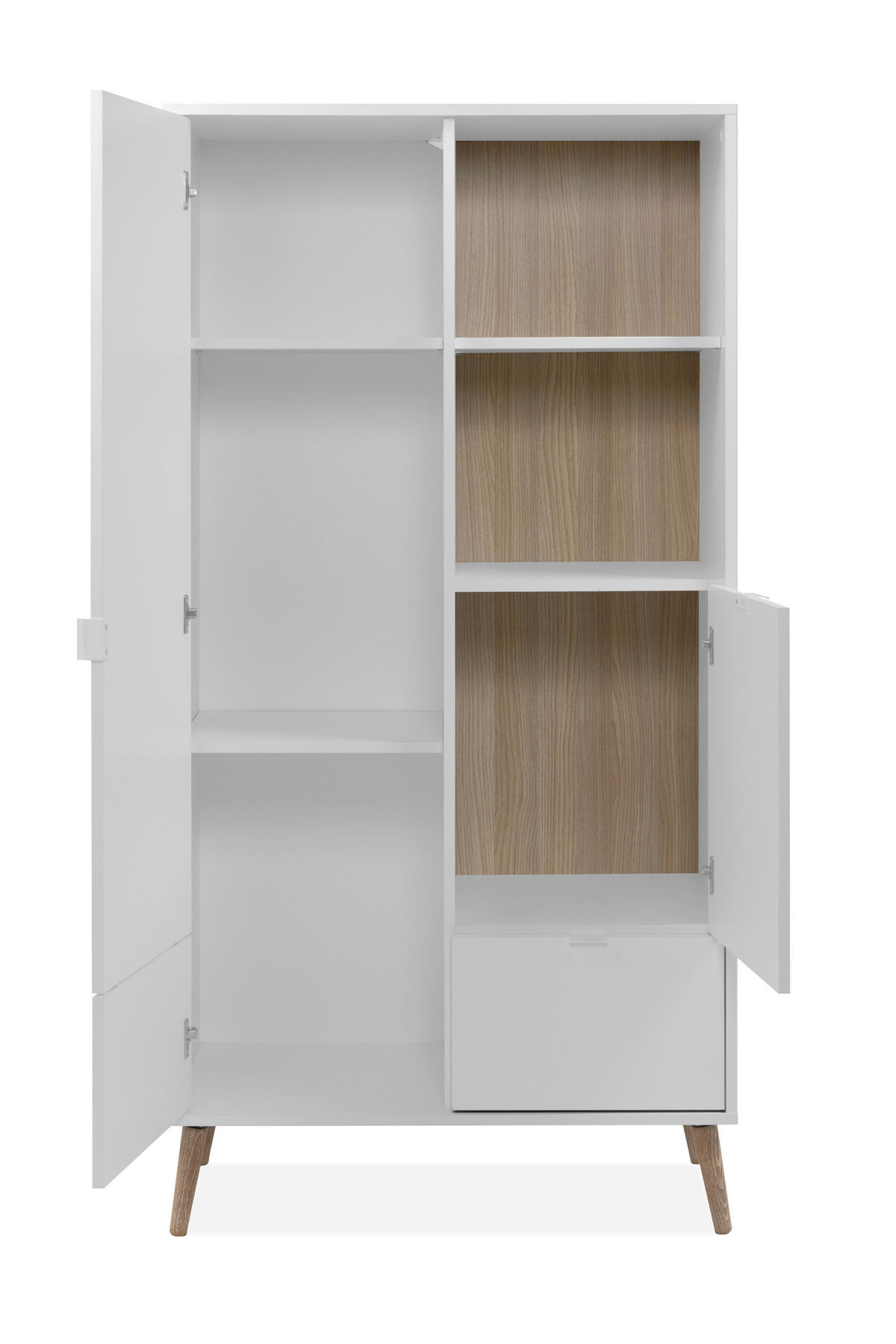 HIGHBOARD Geneva  in 78/155/40 cm  - Eichefarben/Weiß, Design, Holzwerkstoff/Kunststoff (78/155/40cm) - MID.YOU