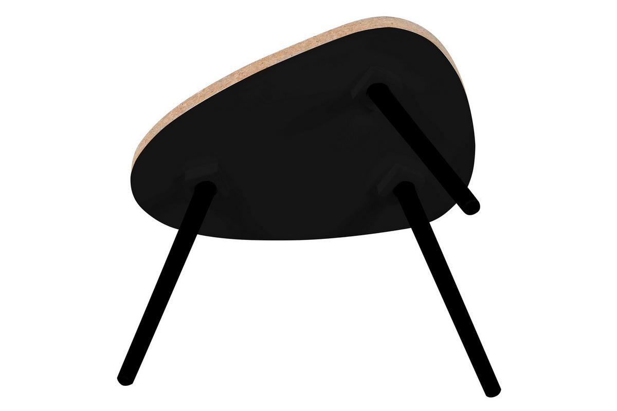 BEISTELLTISCHSET in Holz, Holzwerkstoff 50-45/40-35/44-38 cm  - Schwarz/Naturfarben, Design, Holz/Holzwerkstoff (50-45/40-35/44-38cm) - Livetastic