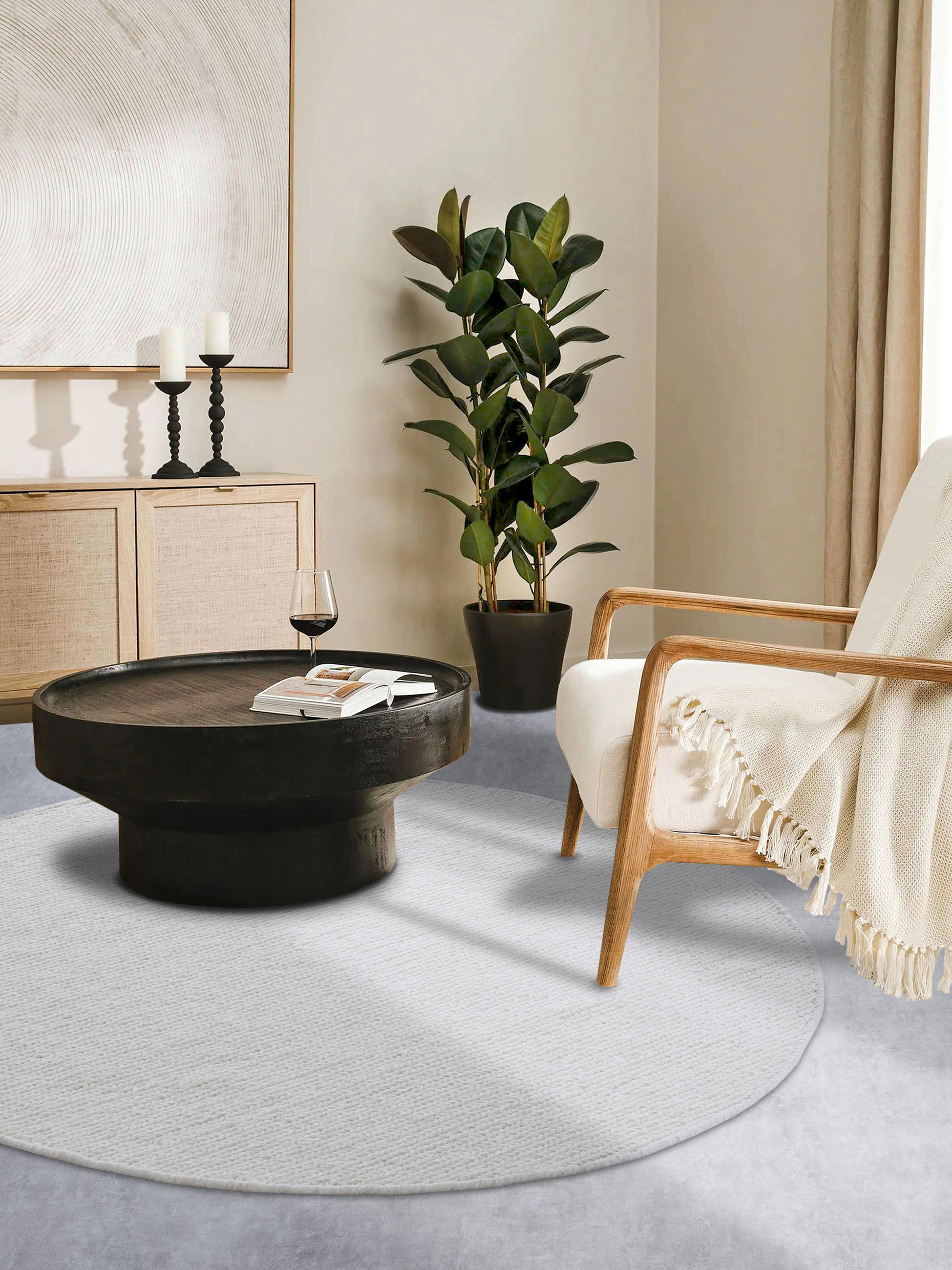 HANDWEBTEPPICH 160 cm Kollektion 1748 Weiß  - Weiß, Basics, Textil (160cm) - Villeroy & Boch