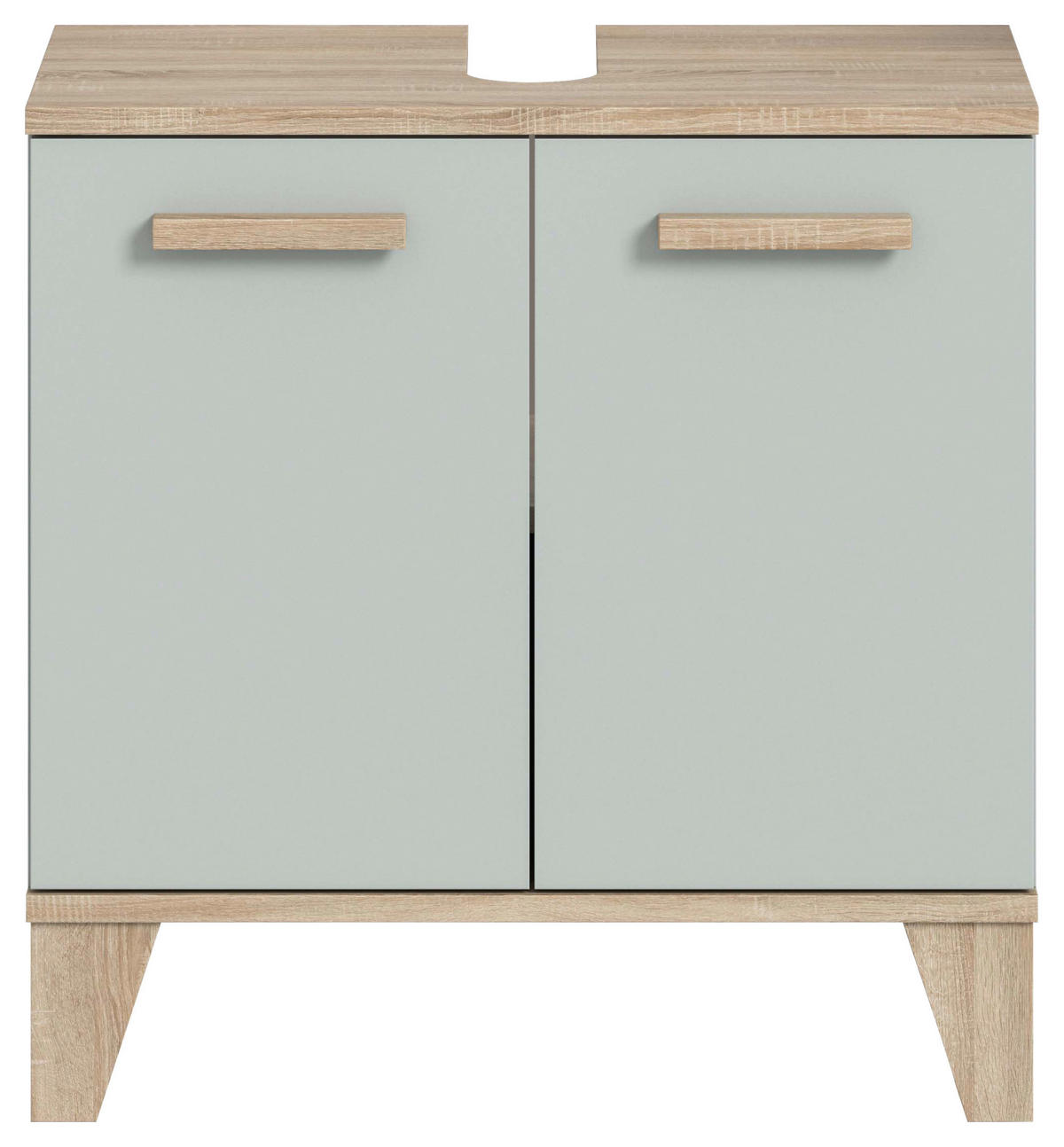 WASCHTISCHUNTERSCHRANK  - Graugrün/Eiche San Remo, MODERN, Holzwerkstoff/Kunststoff (60/61/34cm) - MID.YOU