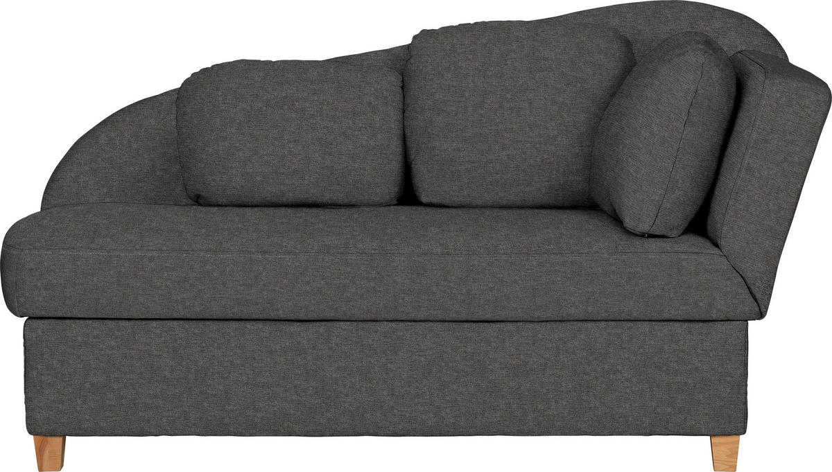 LIEGE in Flachgewebe Anthrazit  - Anthrazit, LIFESTYLE, Holz/Textil (180/97/85cm) - Novel