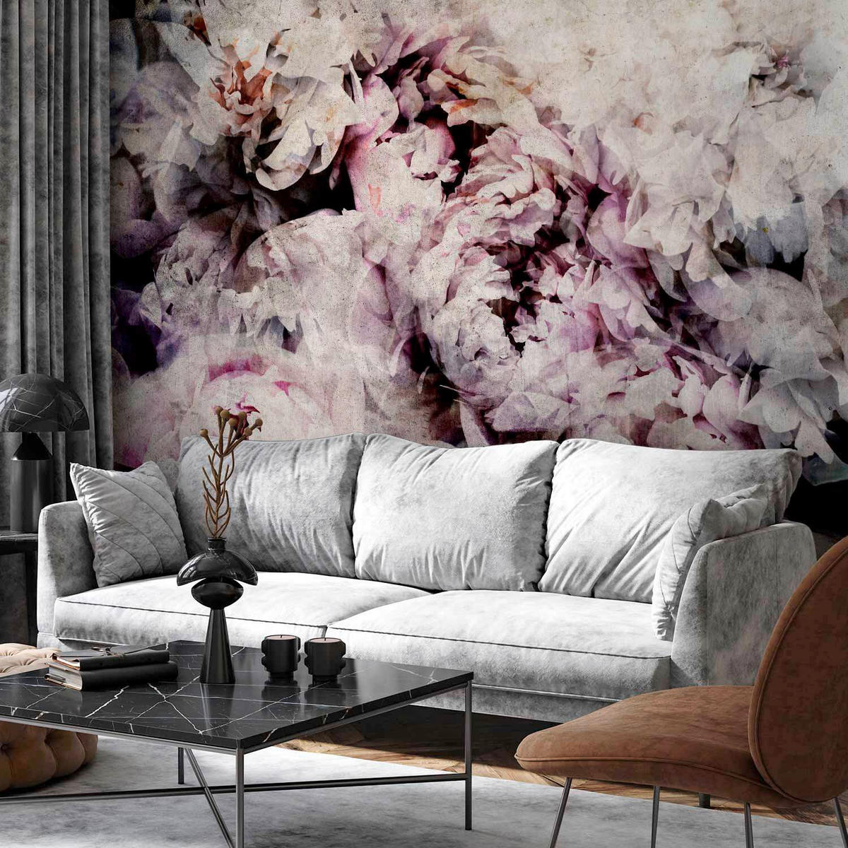 FOTOTAPETE  - Magenta/Hellgrau, LIFESTYLE, Textil (400/280cm) - artgeist