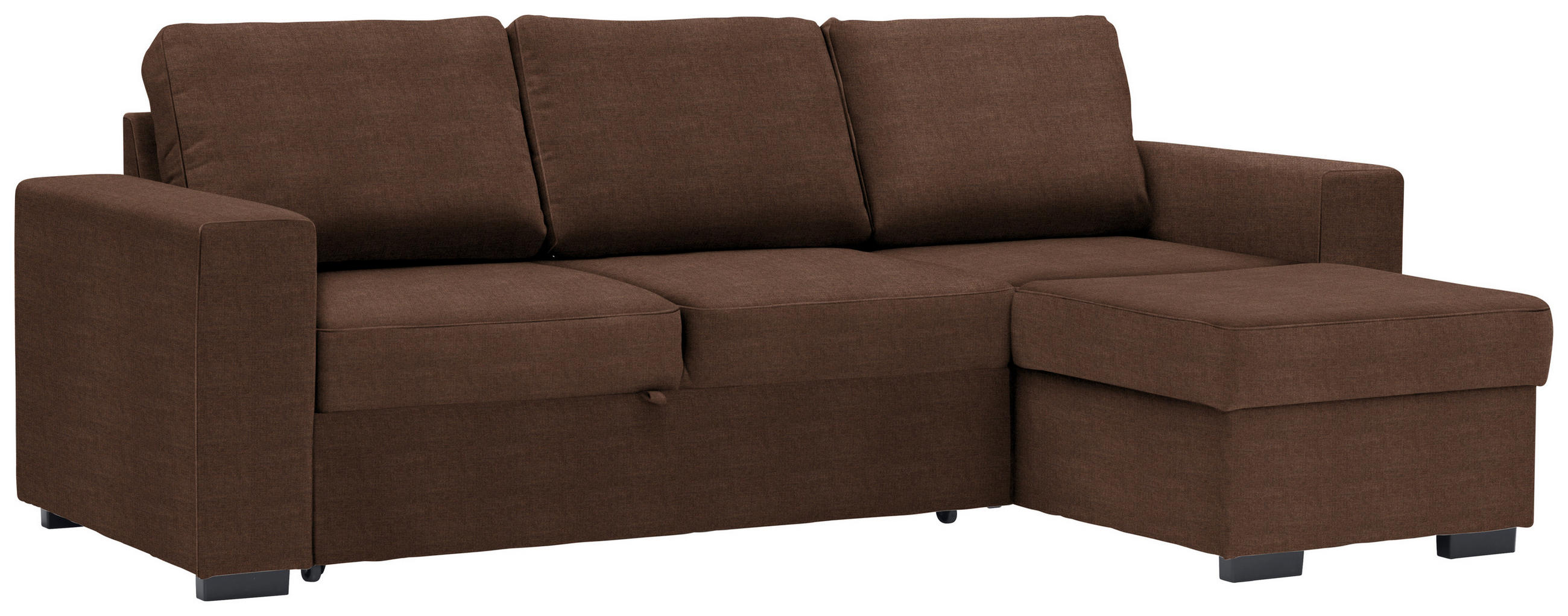 HÖRNSOFFA i velour brun  - brun/svart, Design, textil/plast (244/157cm) - MID.YOU
