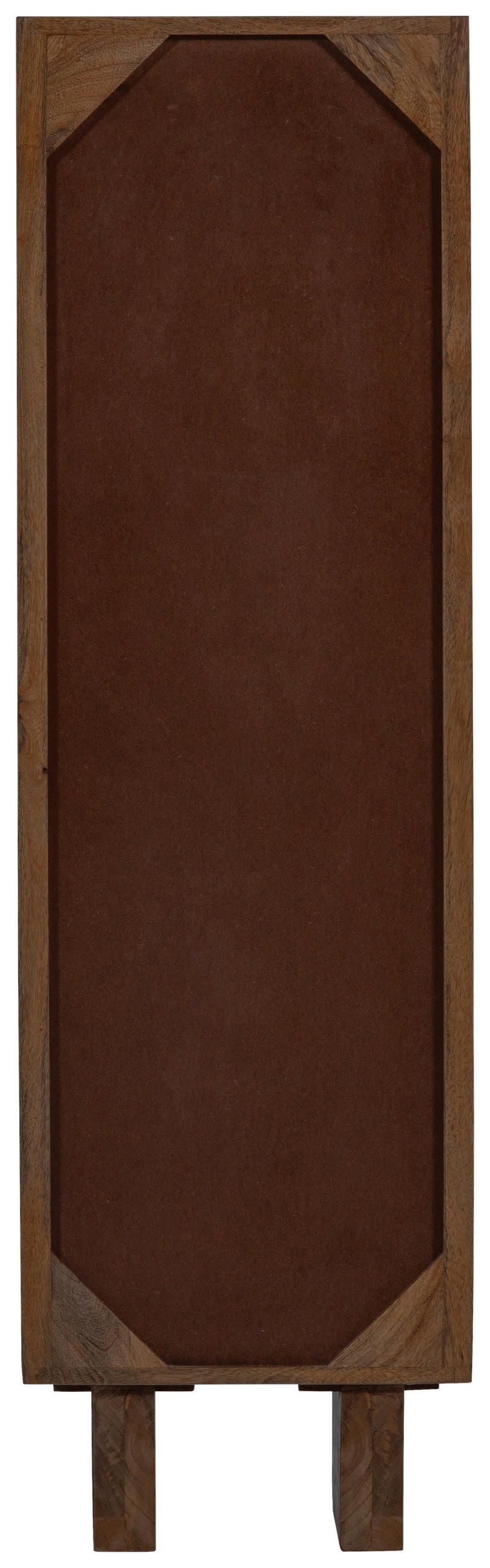 VITRINE  in vollmassiv Mangoholz Braun  - Braun, Design, Glas/Holz (40/137/39cm) - Livetastic