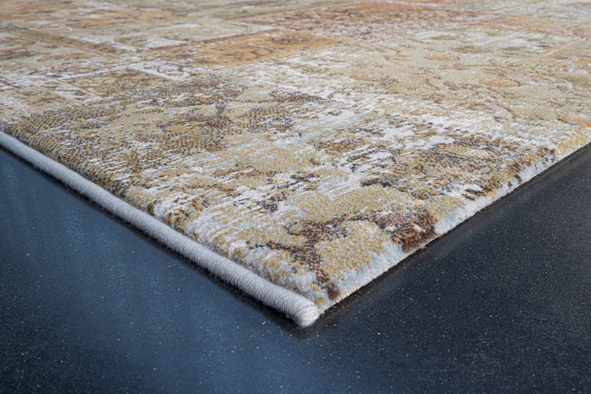 WEBTEPPICH 160/230 cm Argentum Creme, Goldfarben, Terracotta  - Goldfarben/Terracotta, KONVENTIONELL, Kunststoff/Textil (160/230cm) - Novel