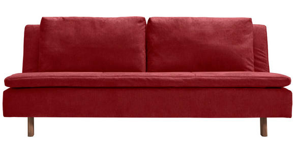 SCHLAFSOFA in Textil Rotbraun  - Rotbraun/Eichefarben, KONVENTIONELL, Holz/Textil (205/85/98cm) - Carryhome