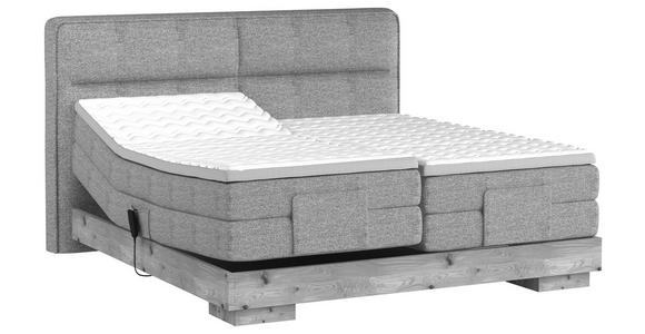 BOXSPRINGBETT 180/200 cm  in Eichefarben, Hellgrau  - Eichefarben/Hellgrau, Natur, Holz/Textil (180/200cm) - Valnatura