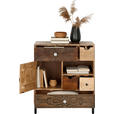 KOMMODE  in 70/80/35 cm  - Hellbraun/Schwarz, Basics, Holz/Metall (70/80/35cm) - Landscape