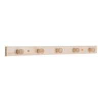 HAKENLEISTE  in Pappel massiv Naturfarben  - Naturfarben, Basics, Holz (70/5/1,5cm) - MID.YOU