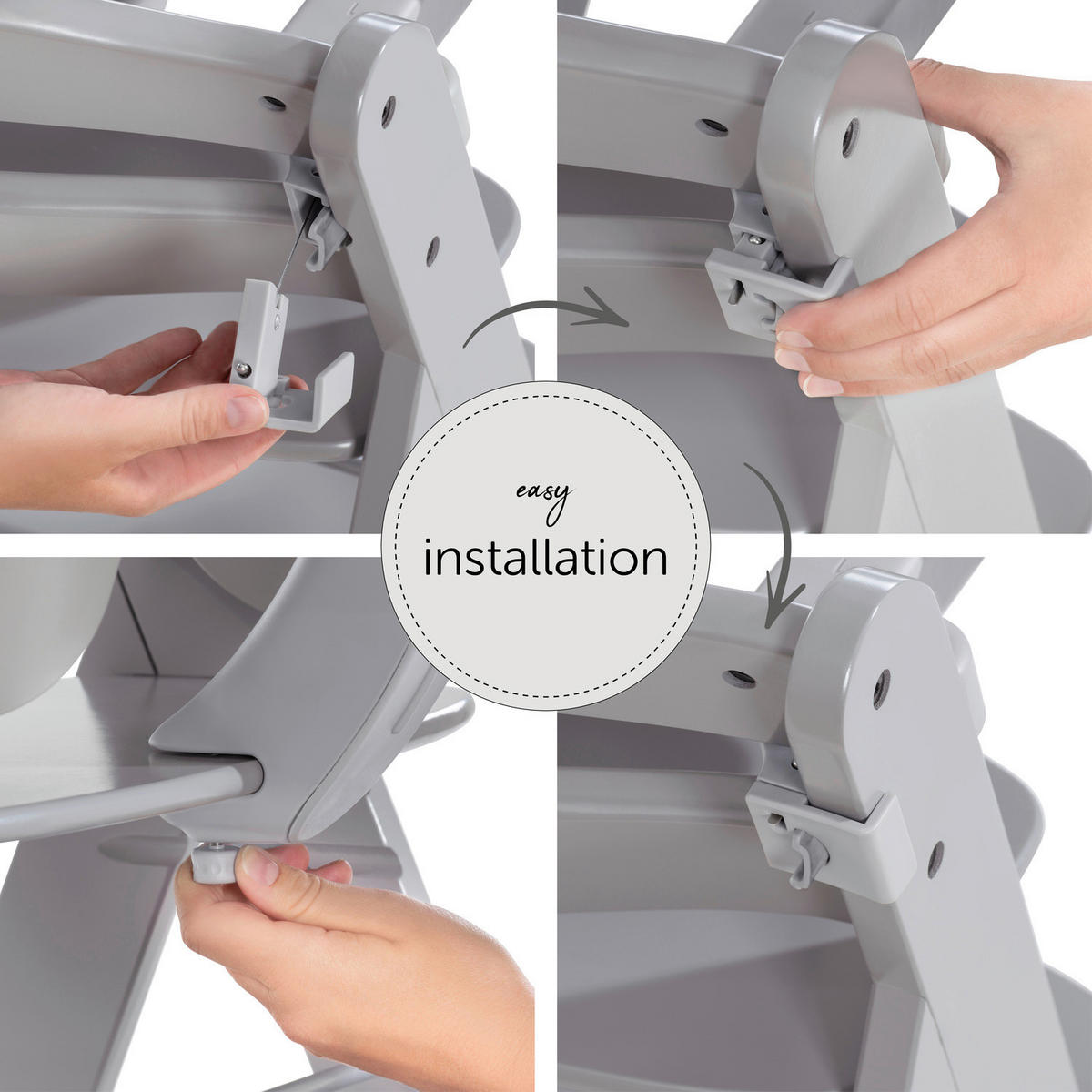 ESS- UND SPIELBRETT Alpha Tray  - Grau, Trend, Kunststoff (46/56,5/22,5cm) - Hauck