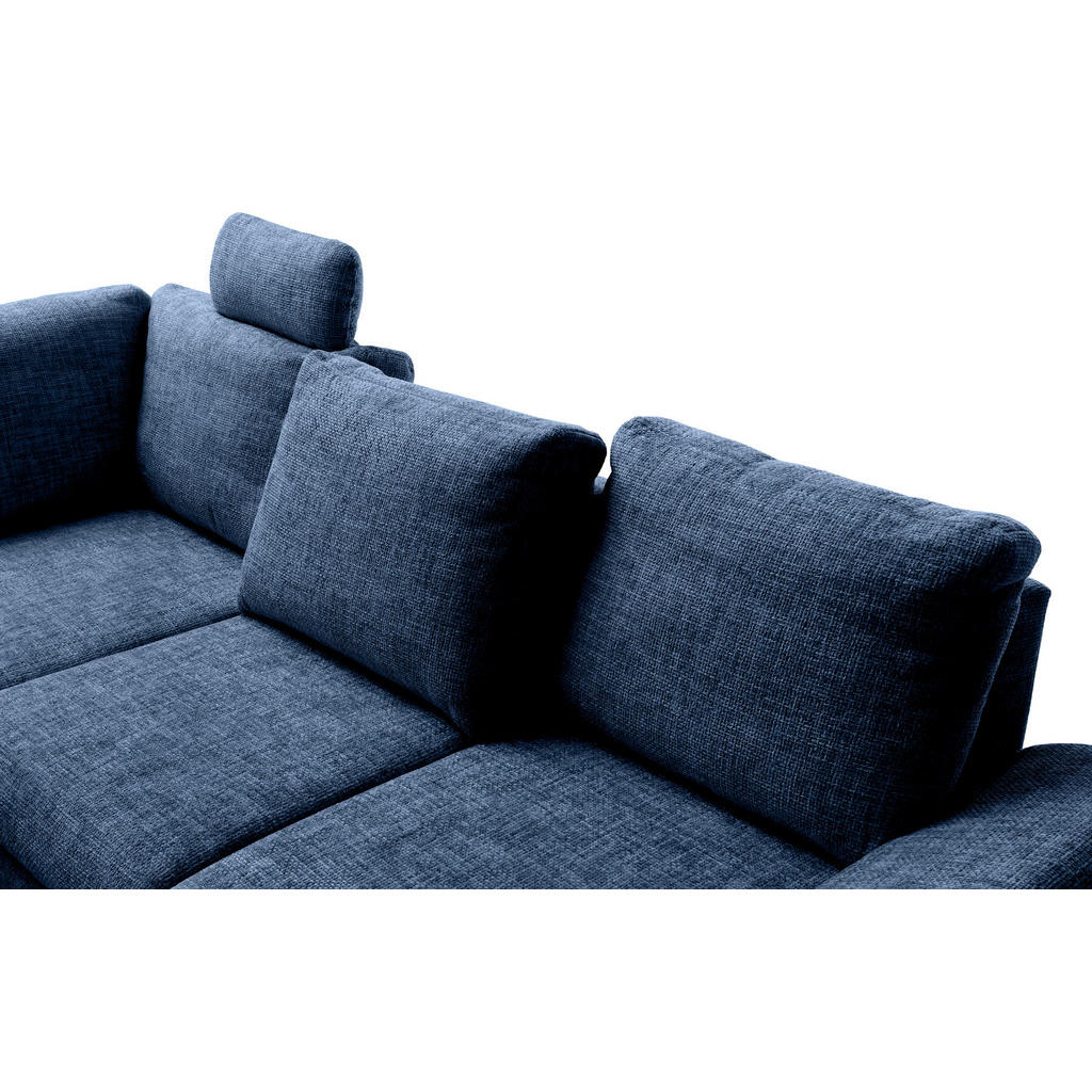 Thumbnail - Livetastic Eckschlafsofa Positano, Blau, Textil, Uni, 4-Sitzer, 265x206 cm, Made in EU, Liegefunktion, Rücken echt, Armt...
