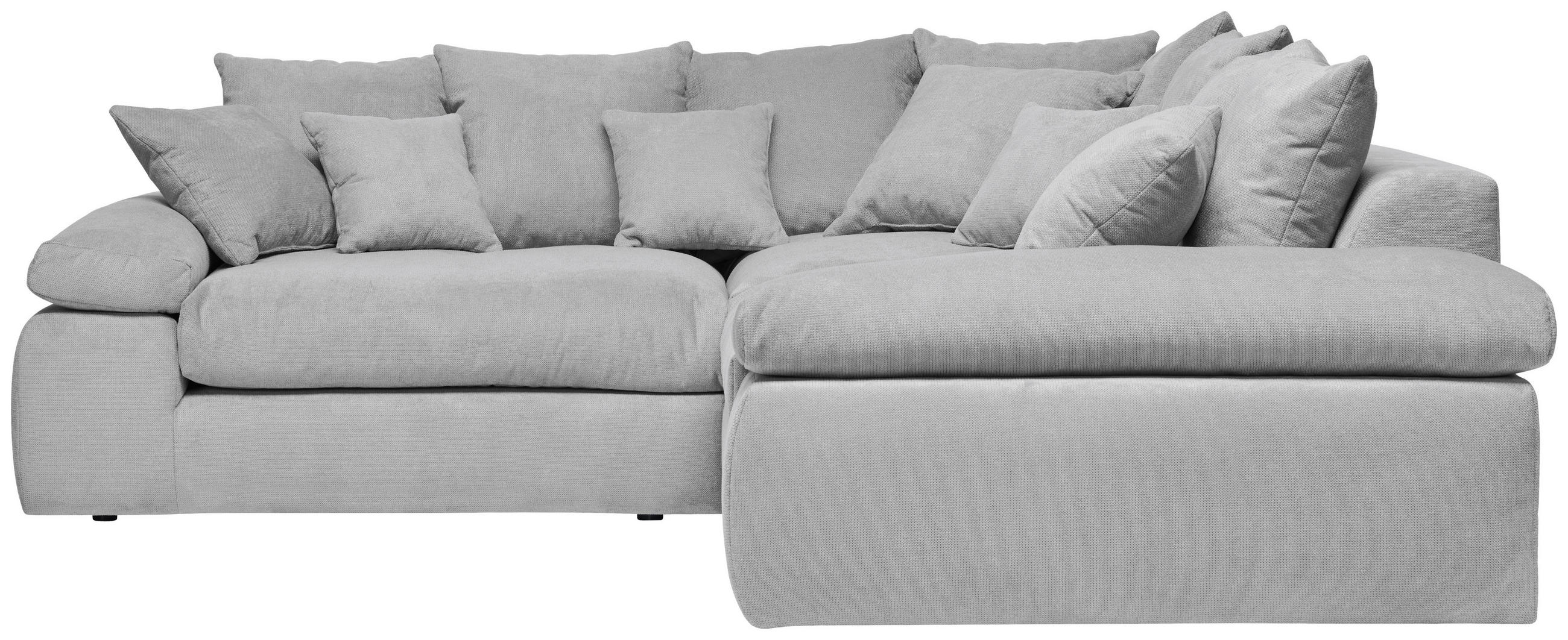 ECKSOFA Grau Webstoff  - Schwarz/Grau, Design, Kunststoff/Textil (284/284cm) - Carryhome
