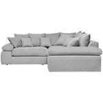 ECKSOFA Grau Webstoff  - Schwarz/Grau, Design, Kunststoff/Textil (284/284cm) - Carryhome