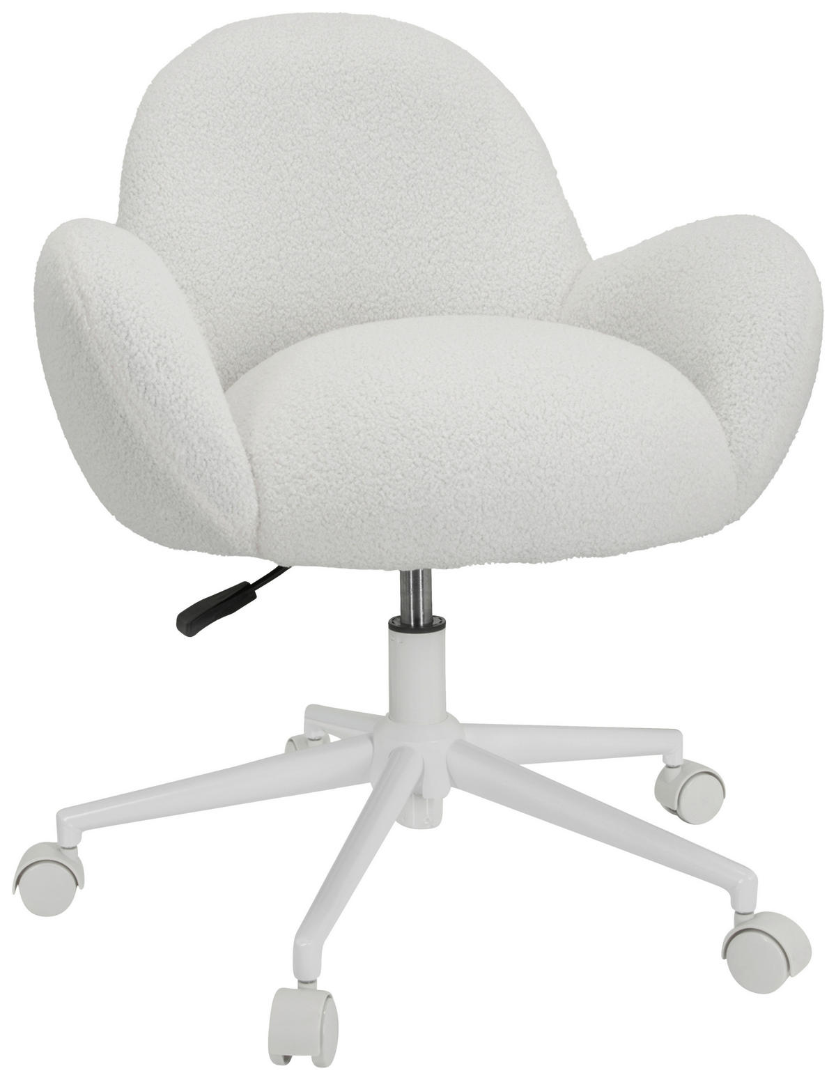 JUGENDDREHSTUHL  in Teddystoff Weiß  - Weiß, MODERN, Kunststoff/Textil (63/67/64cm) - MID.YOU