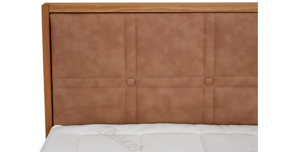 BOXSPRINGBETT 180/200 cm in Eichefarben, Hellbraun - Hellbraun/Eichefarben, Natur, Holz/Textil (180/200cm) - Valnatura