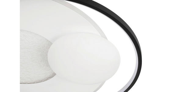 LED-DECKENLEUCHTE 58/50/10,5 cm   - Schwarz/Weiß, Basics, Kunststoff/Metall (58/50/10,5cm) - Novel