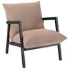 SESSEL Mikrofaser Beige    - Wengefarben/Beige, Design, Holz/Textil (63/76/80cm) - Carryhome