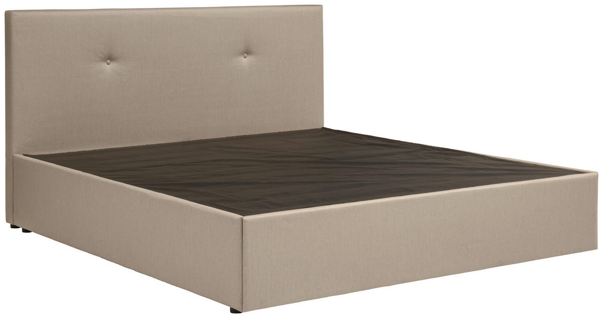BOXBETT 160/200 cm  in Sandfarben  - Sandfarben/Schwarz, Konventionell, Holz/Kunststoff (160/200cm) - P & B