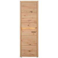 GARDEROBENSCHRANK  in 63,8/199/40 cm  - Eichefarben/Schwarz, Konventionell, Holz/Metall (63,8/199/40cm) - Linea Natura