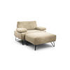 SESSELSET Samt Armteilverstellung    - Schwarz/Naturfarben, Design, Textil/Metall (114-142/85/86-94cm) - SENSOO