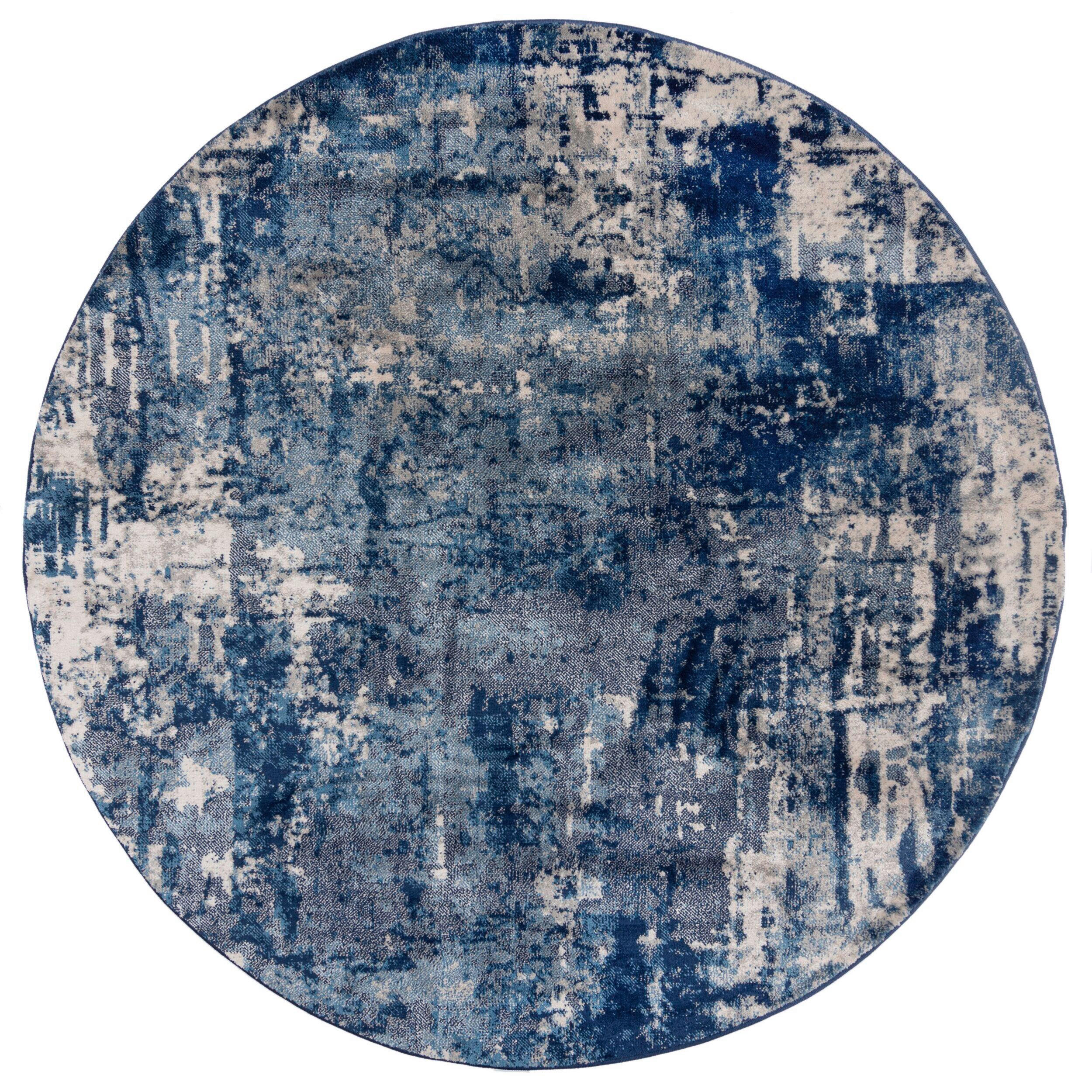 WEBTEPPICH 160/160 cm Cocktail  - Dunkelblau, Basics, Textil (160/160cm)