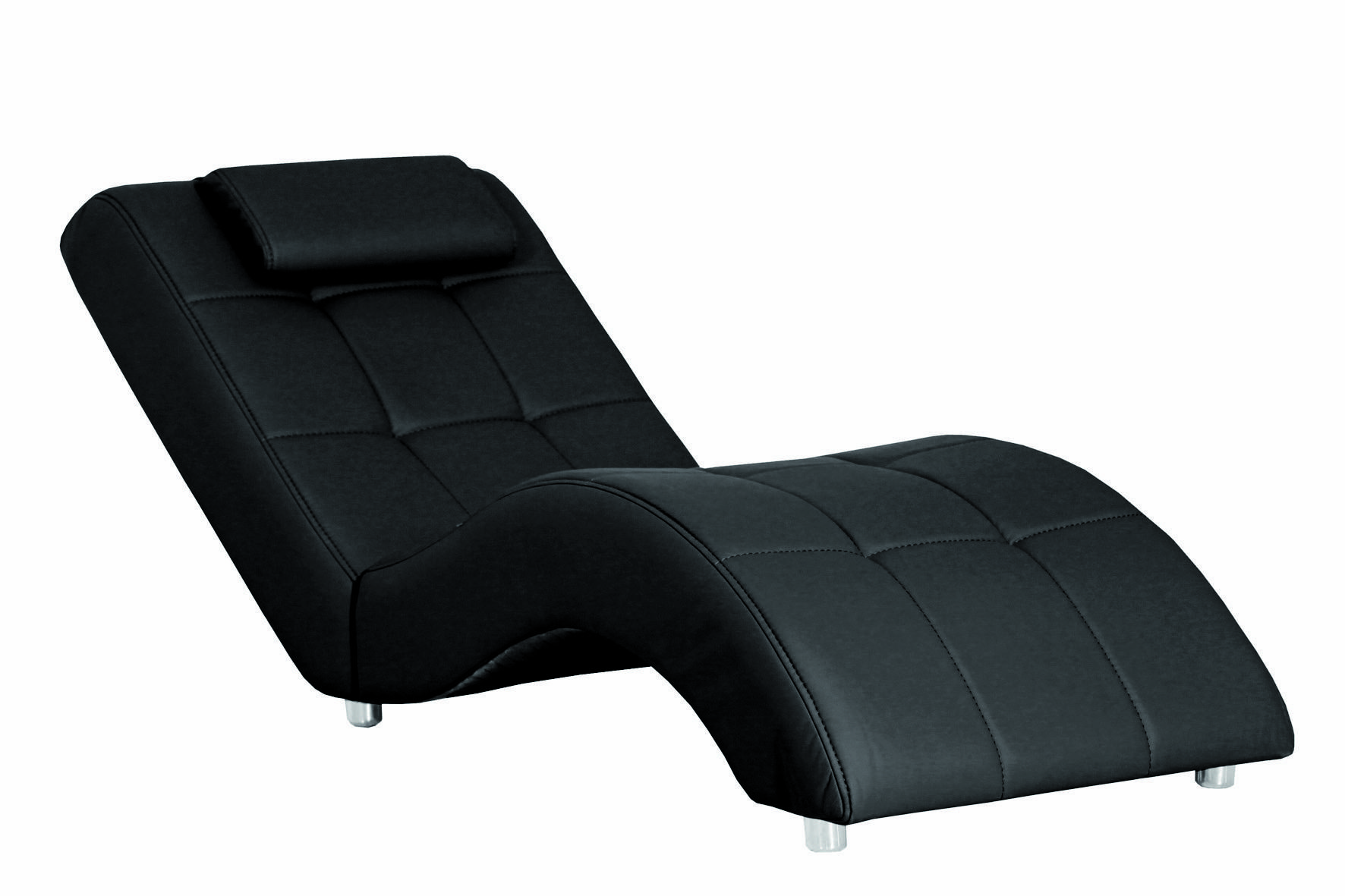 Relaxliege in Textil Schwarz