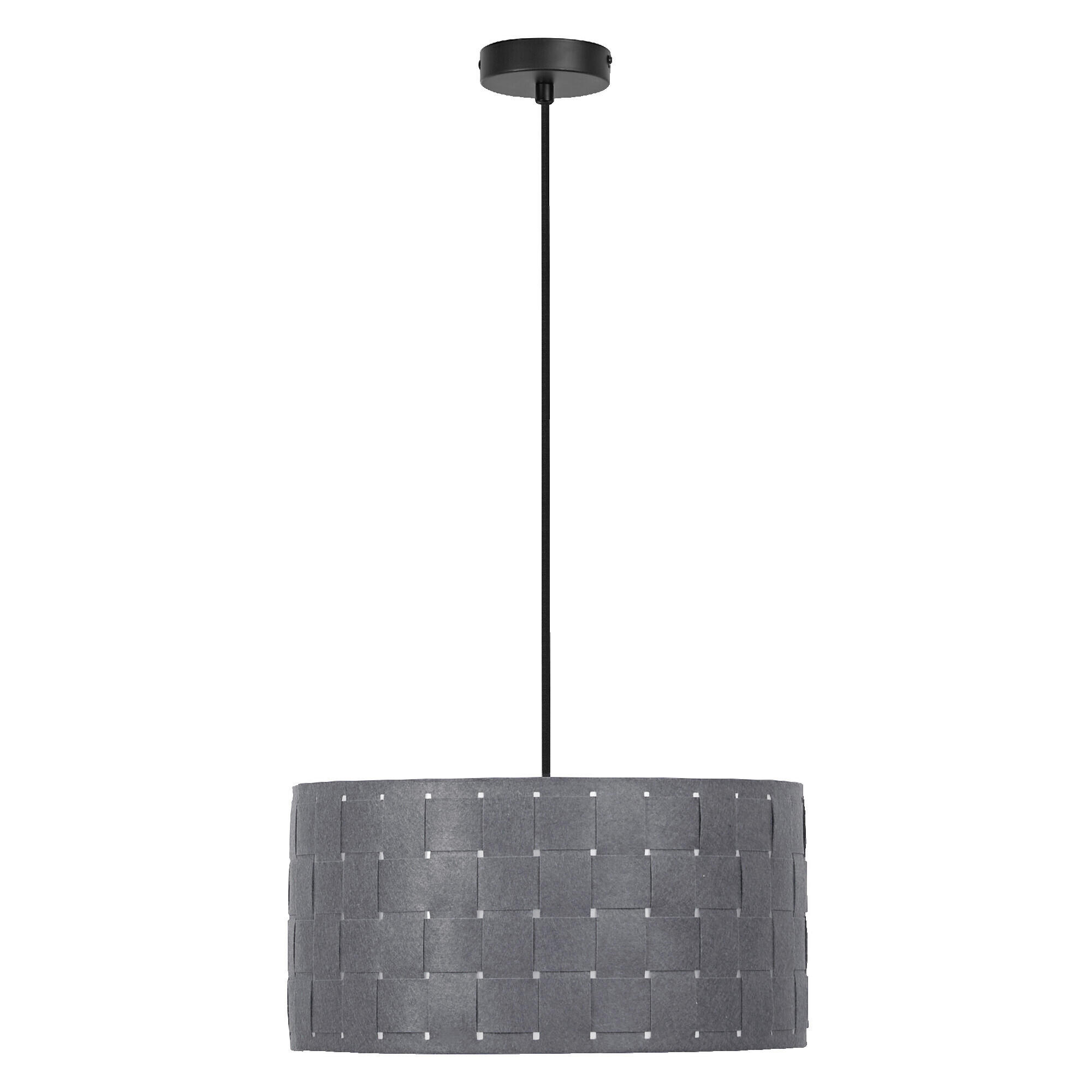 HÄNGELEUCHTE  38 cm  - Dunkelgrau, Basics, Naturmaterialien/Metall (38cm) - Osram