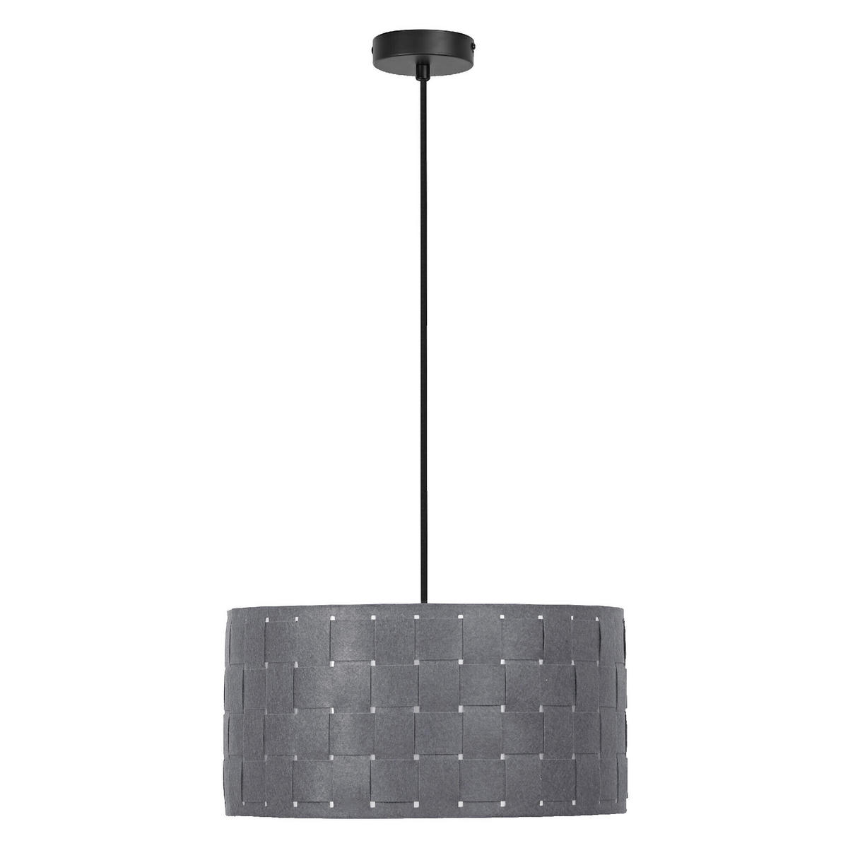 HÄNGELEUCHTE 38 cm  - Dunkelgrau, Basics, Naturmaterialien/Metall (38cm) - Osram