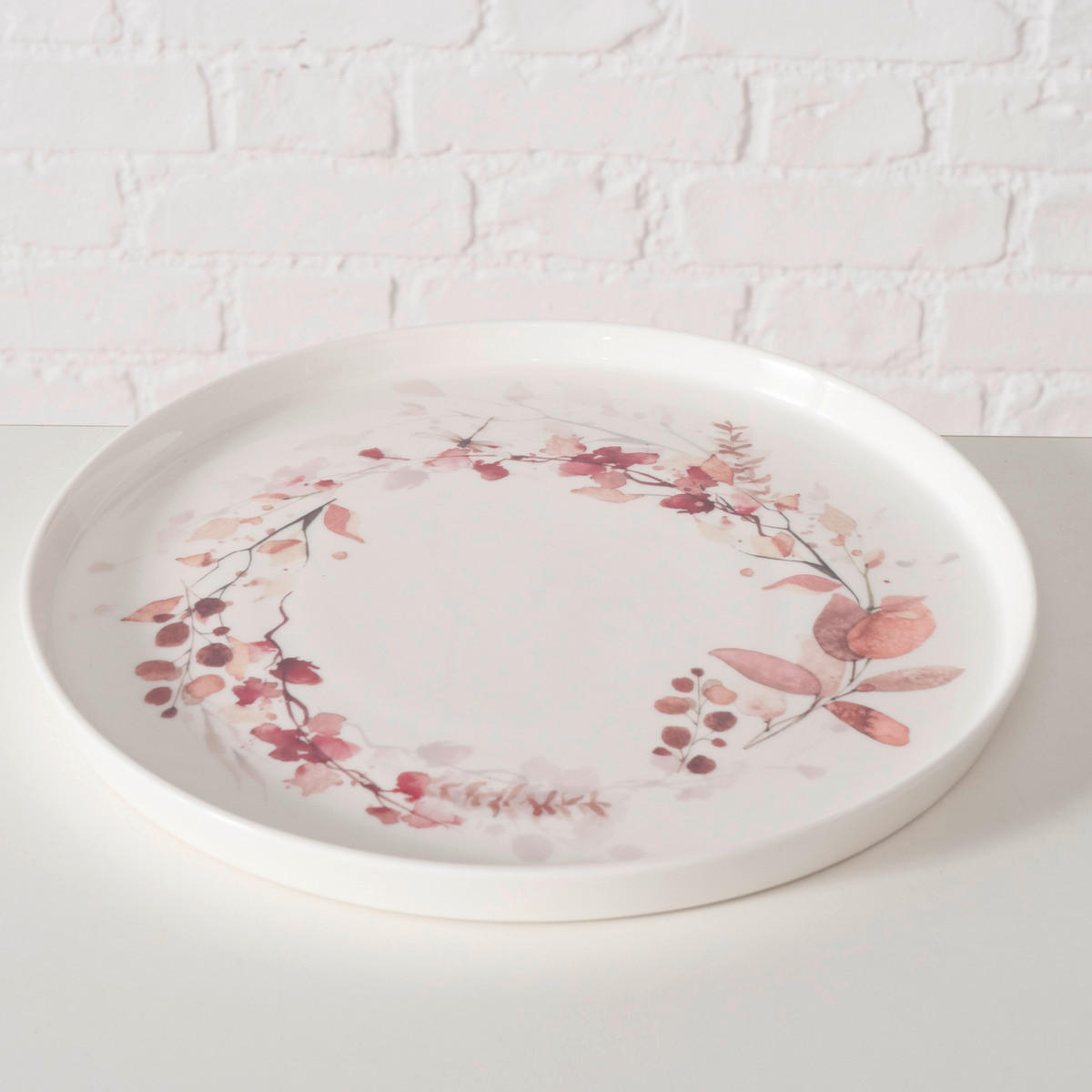 TÁNYÉR 26 cm  - bézs/barna, Basics, kerámia (26cm)