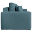 SCHLAFSOFA  mit Rücken echt, Armteil links, Armteil rechts Cord Blau  - Blau/Schwarz, Design, Kunststoff/Textil (261/95/108cm) - Xora