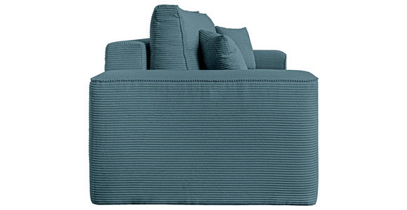 SCHLAFSOFA  mit Rücken echt, Armteil links, Armteil rechts Cord Blau  - Blau/Schwarz, Design, Kunststoff/Textil (261/95/108cm) - Xora