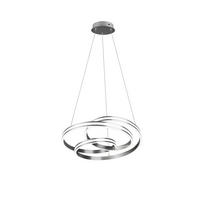 LED FÜGGESZTÉK - nikkelszínű, Design, fém (60/150cm)