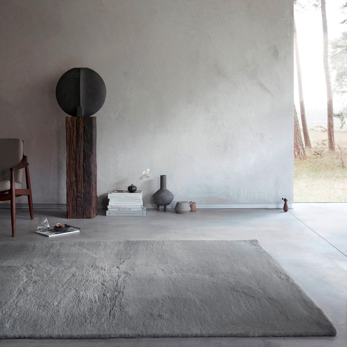 HOCHFLORTEPPICH 130/190 cm Anna Dunkelgrau  - Dunkelgrau, KONVENTIONELL, Textil (130/190cm) - WECON HOME BASIC