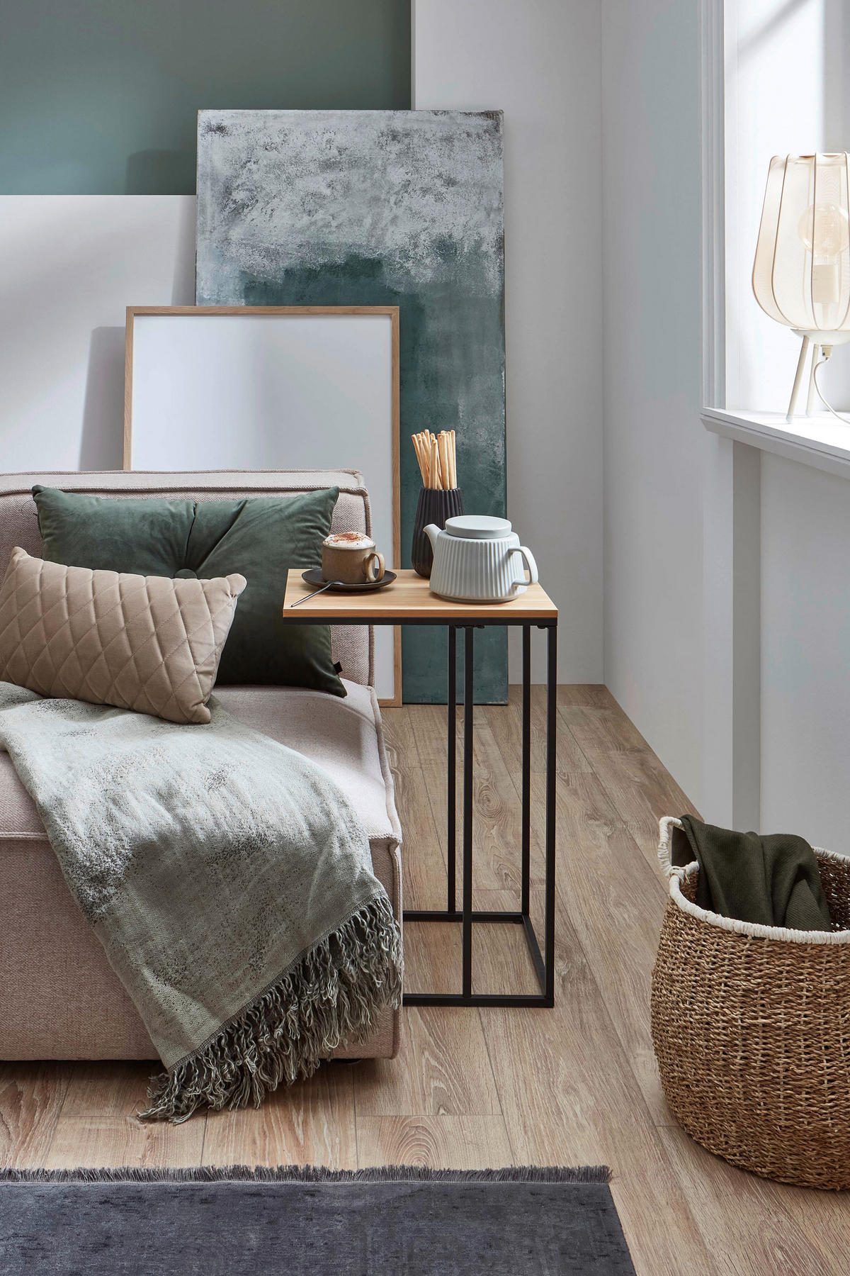 COUCHTISCH Schwarz  - Schwarz, Design, Holzwerkstoff/Metall (30/58/40cm) - MID.YOU