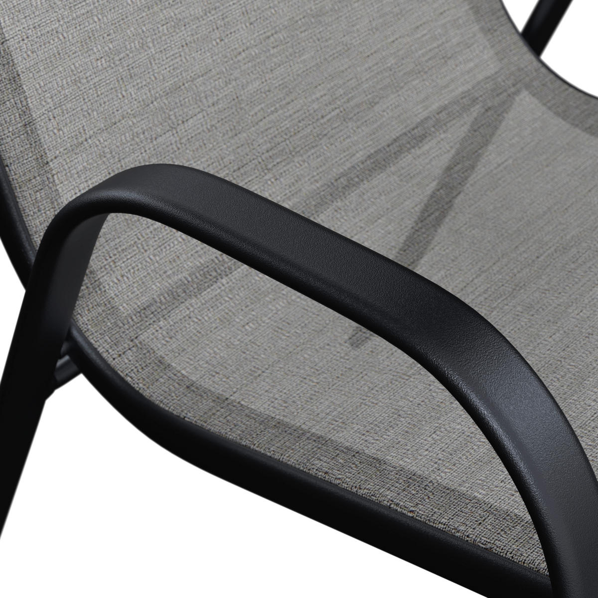 STAPELSTUHL in Metall, Textil Anthrazit, Grau  - Anthrazit/Grau, Basics, Textil/Metall (54/72/90cm) - Xora